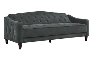 Novogratz Vintage Tufted Sofa Sleeper II - Dark Gray