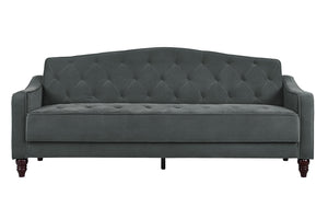 Novogratz Vintage Tufted Sofa Sleeper II - Dark Gray