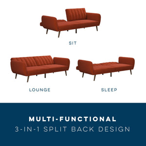 Novogratz Brittany Futon Sofa Bed - Orange