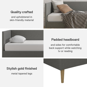 DHP Franklin Mid Century Daybed - Grey Linen - Twin