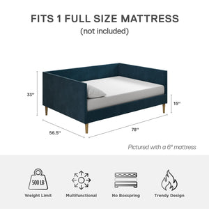 DHP Franklin Mid Century Daybed - Blue - Full