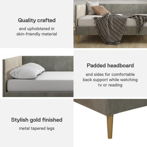 DHP Franklin Mid Century Daybed - Gray - Full