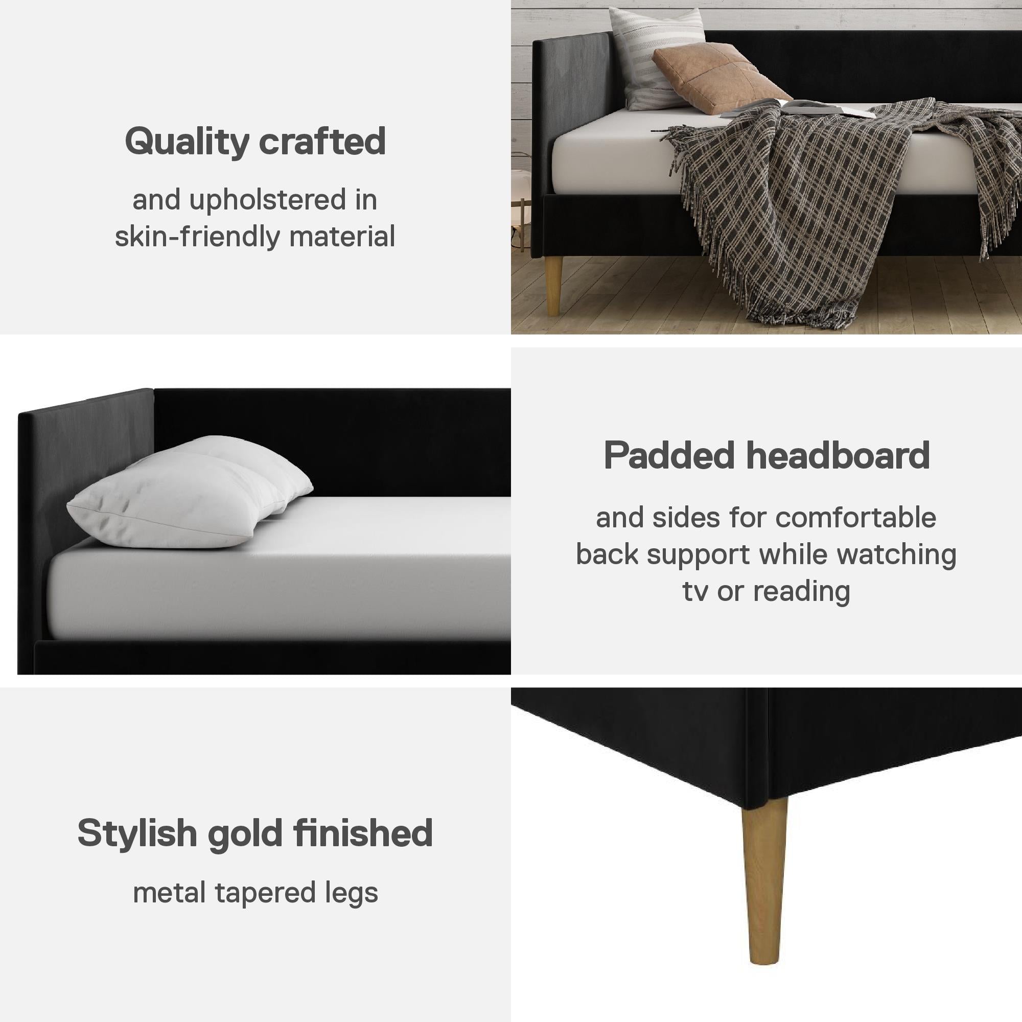 DHP Franklin Mid Century Daybed - Black - Full