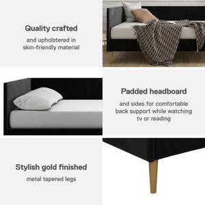 DHP Franklin Mid Century Daybed - Black - Full
