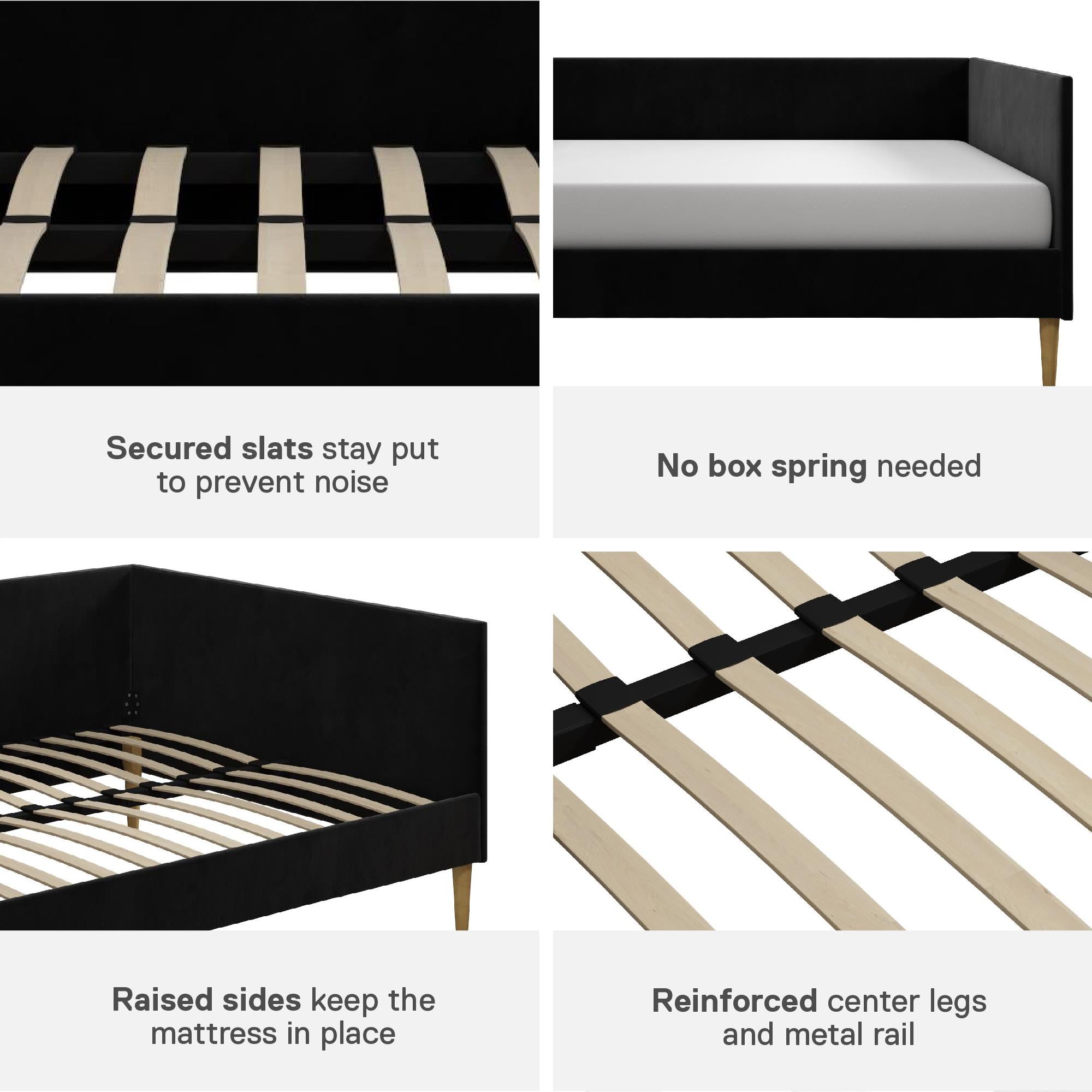 DHP Franklin Mid Century Daybed - Black - Full
