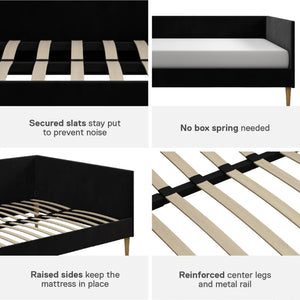 DHP Franklin Mid Century Daybed - Black - Full