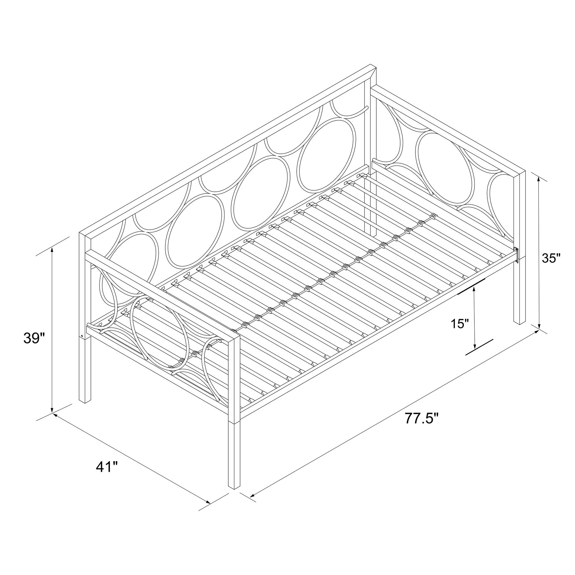 DHP Rebecca Metal Daybed - White - Twin