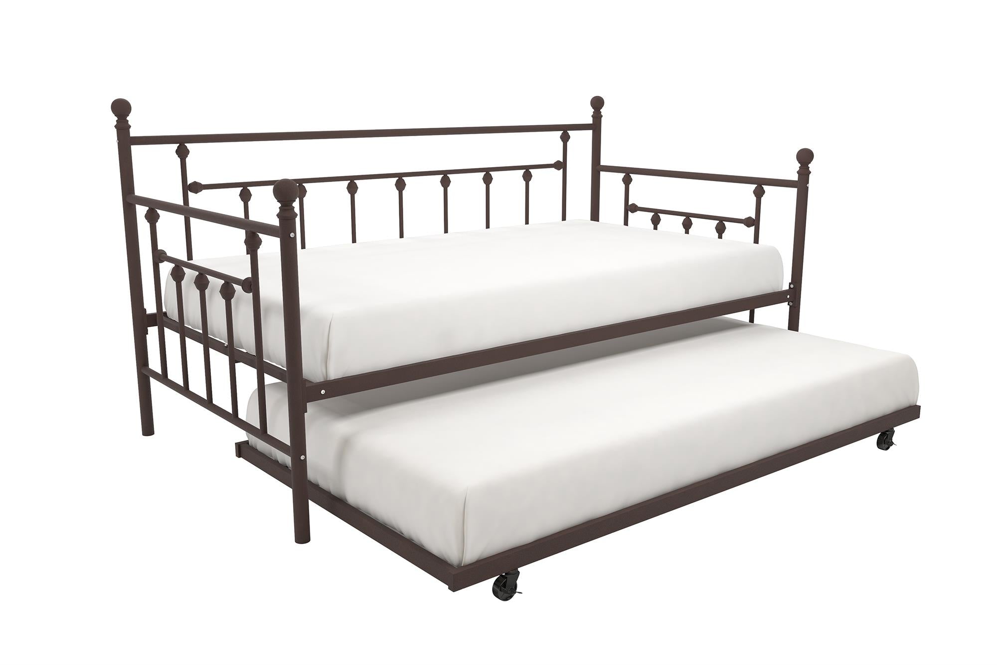 DHP Manila Metal Daybed with Trundle - Bronze - Twin