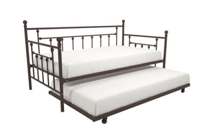 DHP Manila Metal Daybed with Trundle - Bronze - Twin