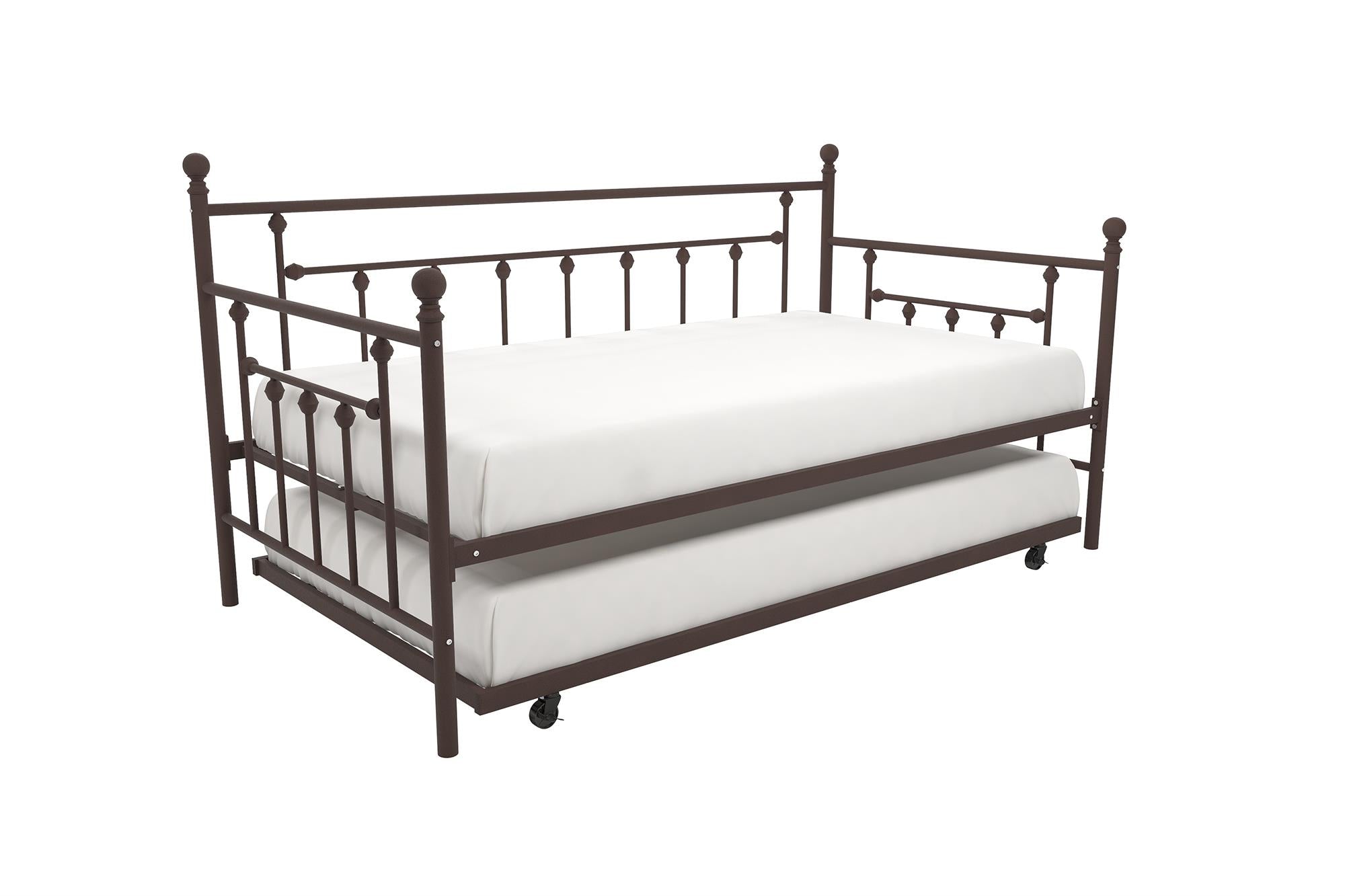 DHP Manila Metal Daybed with Trundle - Bronze - Twin