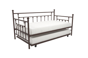 DHP Manila Metal Daybed with Trundle - Bronze - Twin