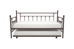DHP Manila Metal Daybed with Trundle - Bronze - Twin