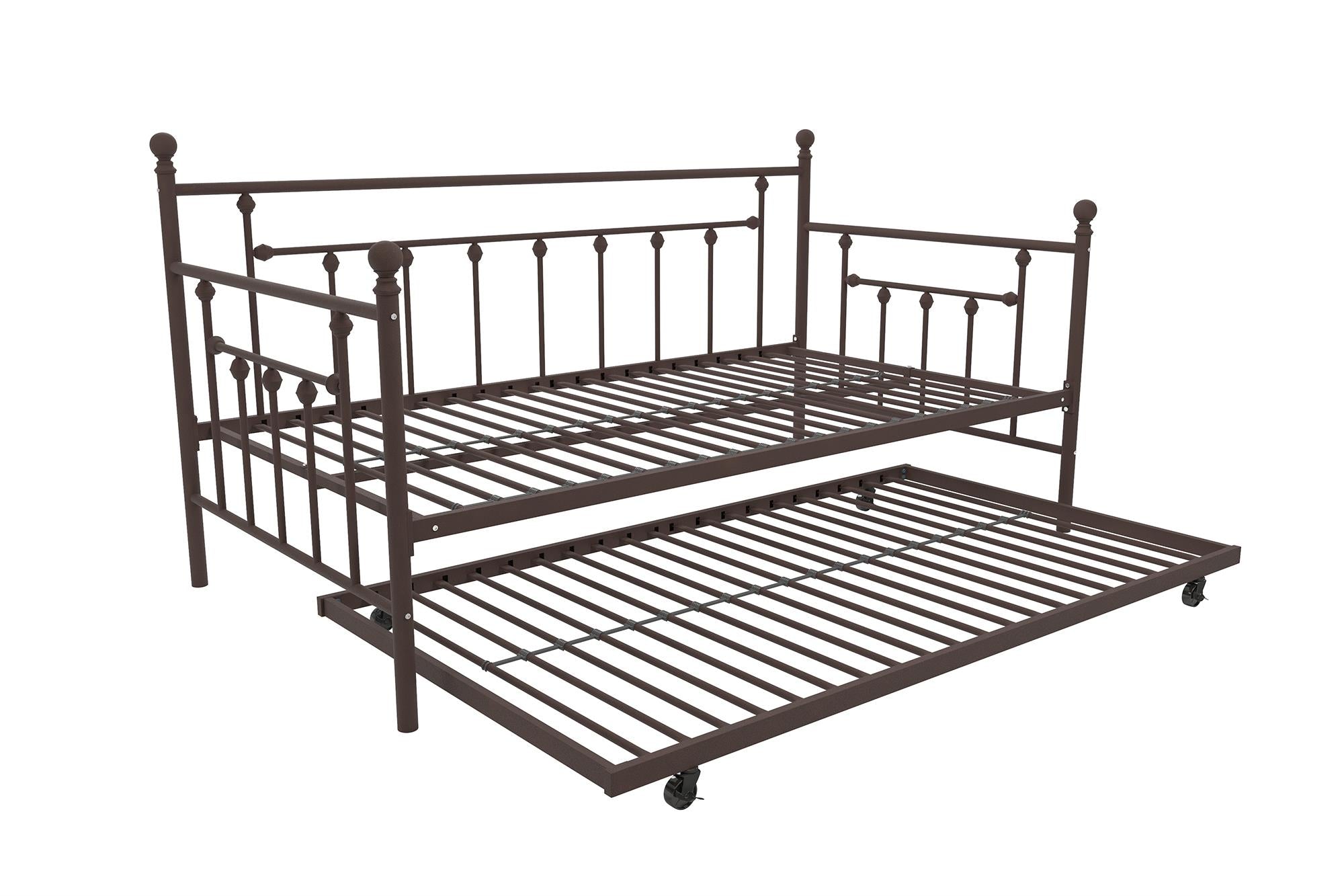 DHP Manila Metal Daybed with Trundle - Bronze - Twin