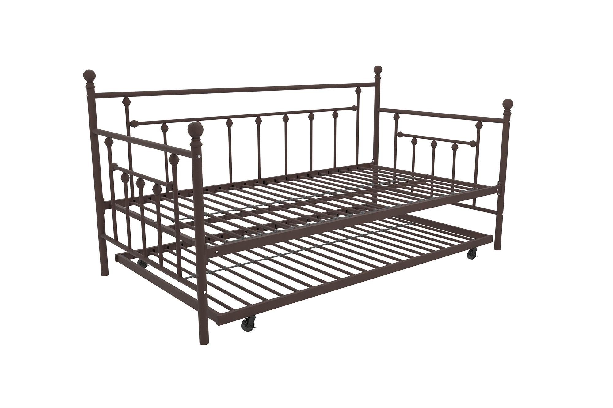 DHP Manila Metal Daybed with Trundle - Bronze - Twin