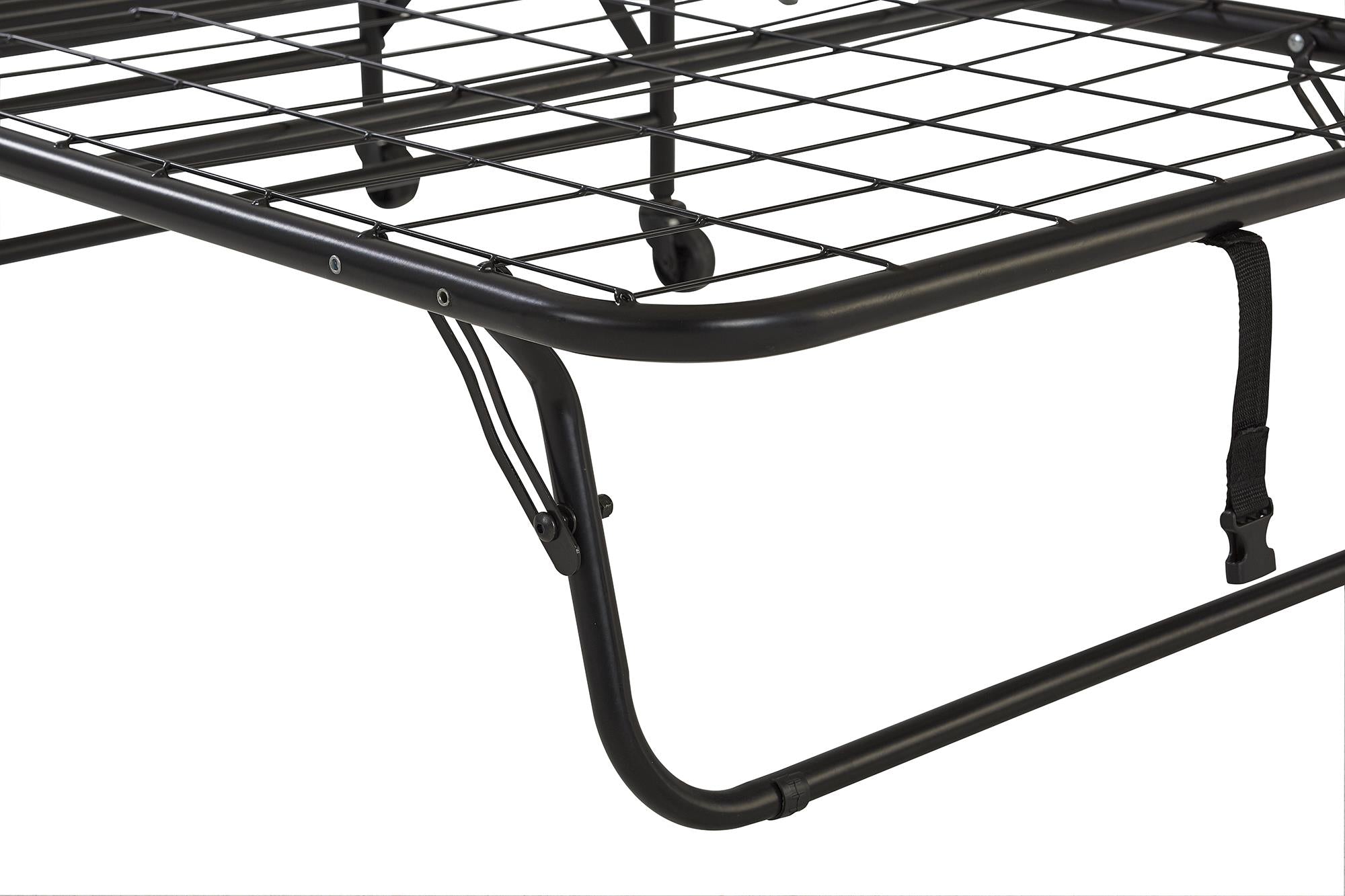 DHP Folding Cot Guest Bed with 4" Mattress - Black - Twin