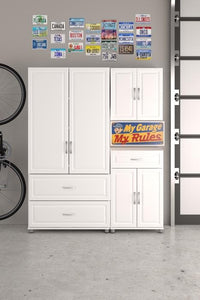 Systembuild Evolution Kendall 36" 2 Door/2 Drawer Storage Cabinet - White