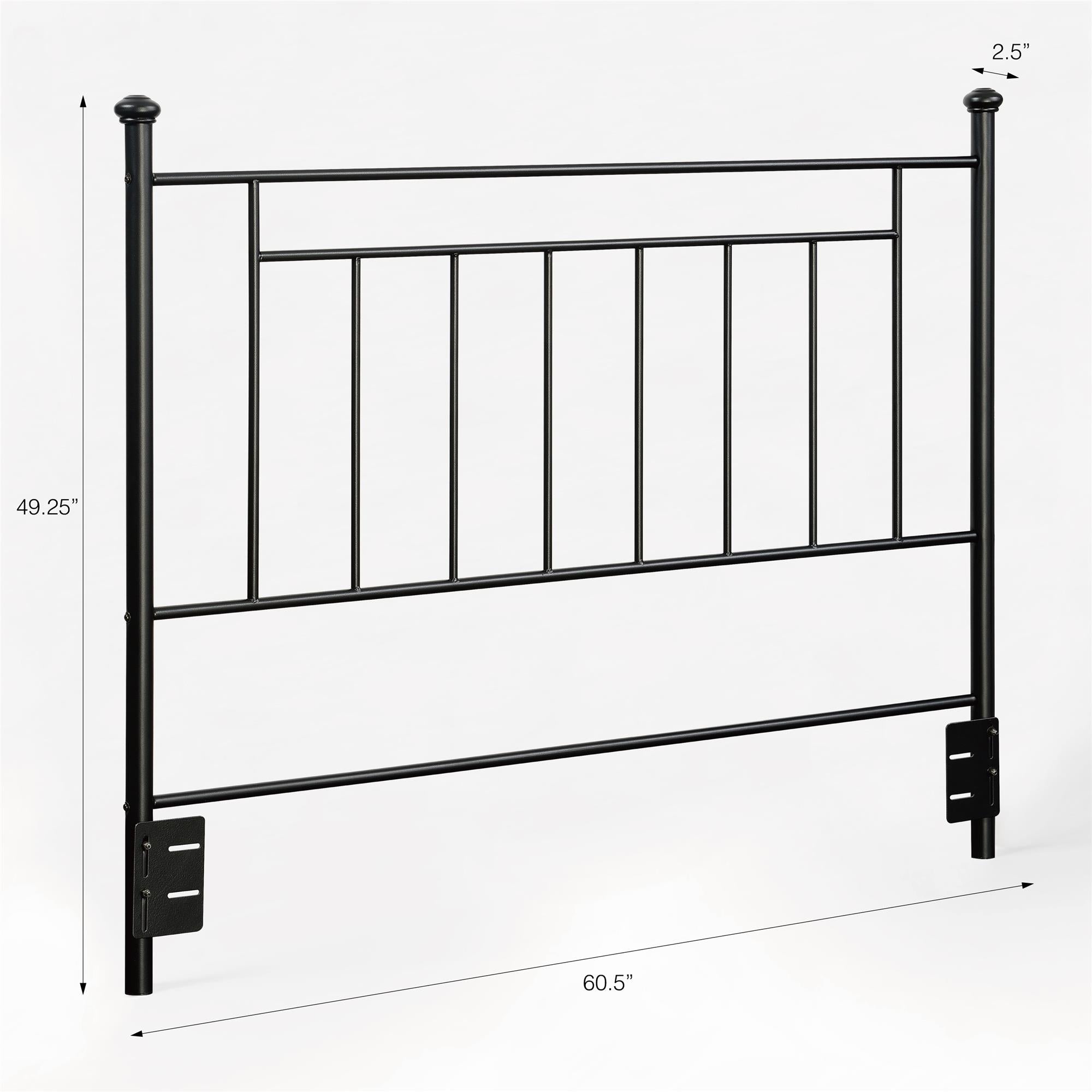 DHP Provo Full/Queen Metal Headboard - Black - Full/Queen