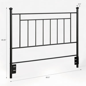DHP Provo Full/Queen Metal Headboard - Black - Full/Queen