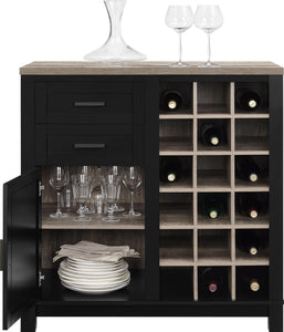 Ameriwood Home Carver Bar Cabinet - Black