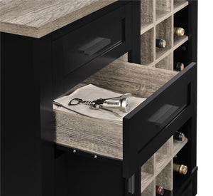 Ameriwood Home Carver Bar Cabinet - Black