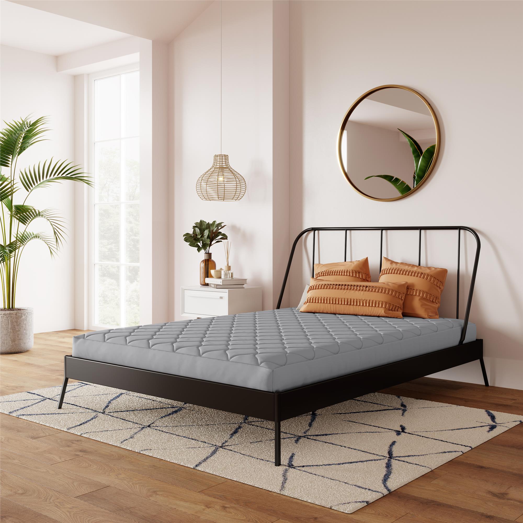 DHP 6" Twin Mattress with Machine Washable Cover - Gray - Full
