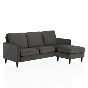 CosmoLiving Strummer Reversible Sectional Sofa - Charcoal