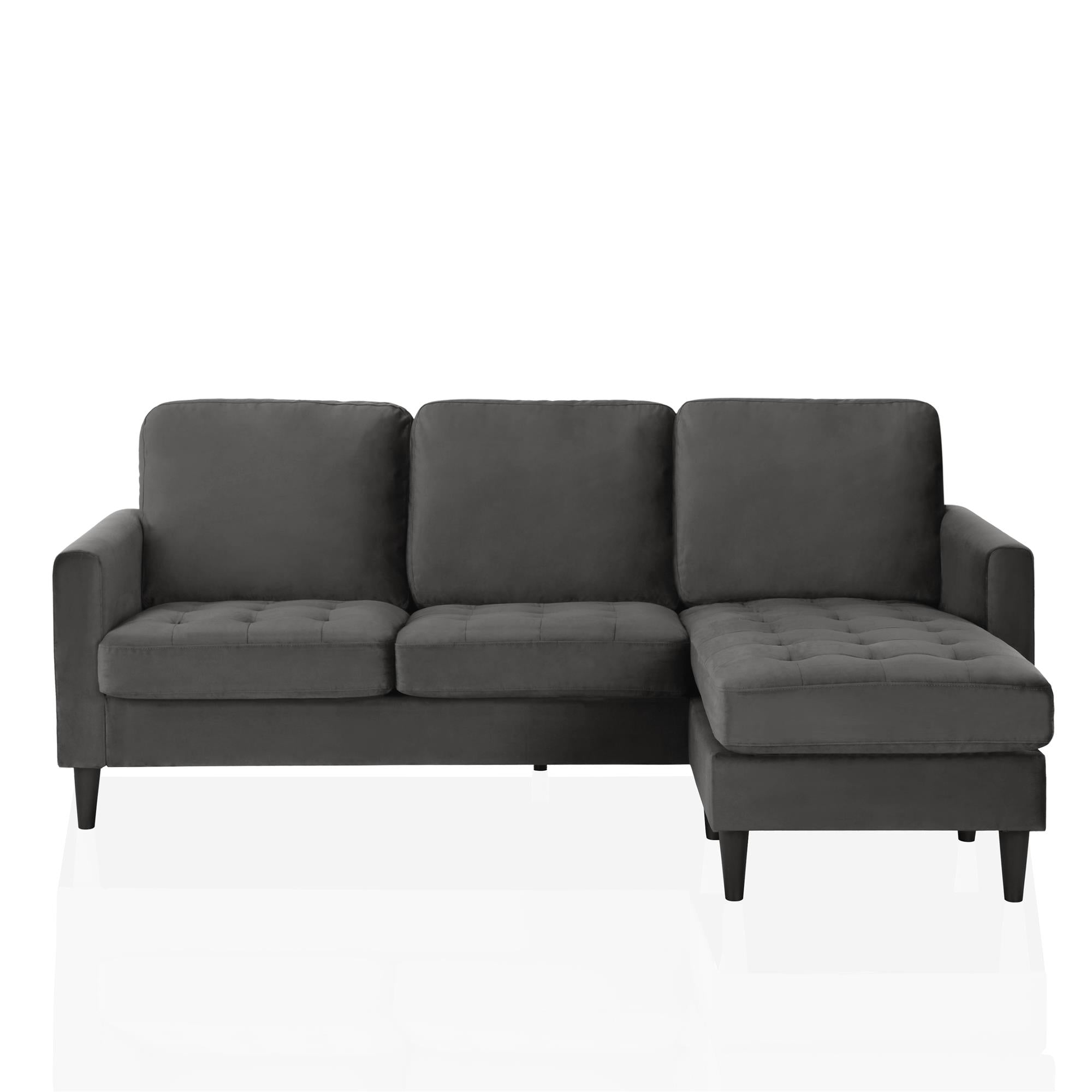 CosmoLiving Strummer Reversible Sectional Sofa - Charcoal