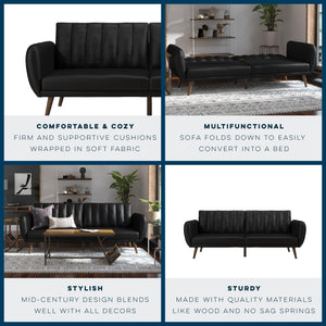 Novogratz Brittany Futon Sofa Bed - Black