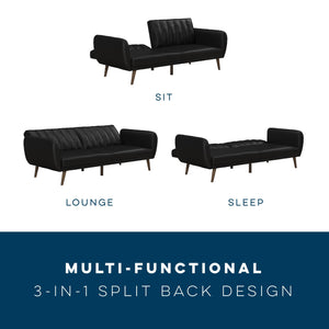 Novogratz Brittany Futon Sofa Bed - Black