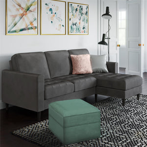 CosmoLiving Strummer Reversible Sectional Sofa - Charcoal