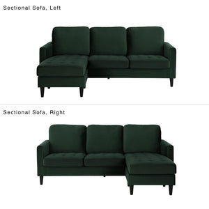 CosmoLiving Strummer Reversible Sectional Sofa - Green