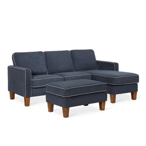 Novogratz Bowen Sectional Sofa - Blue