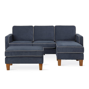 Novogratz Bowen Sectional Sofa - Blue