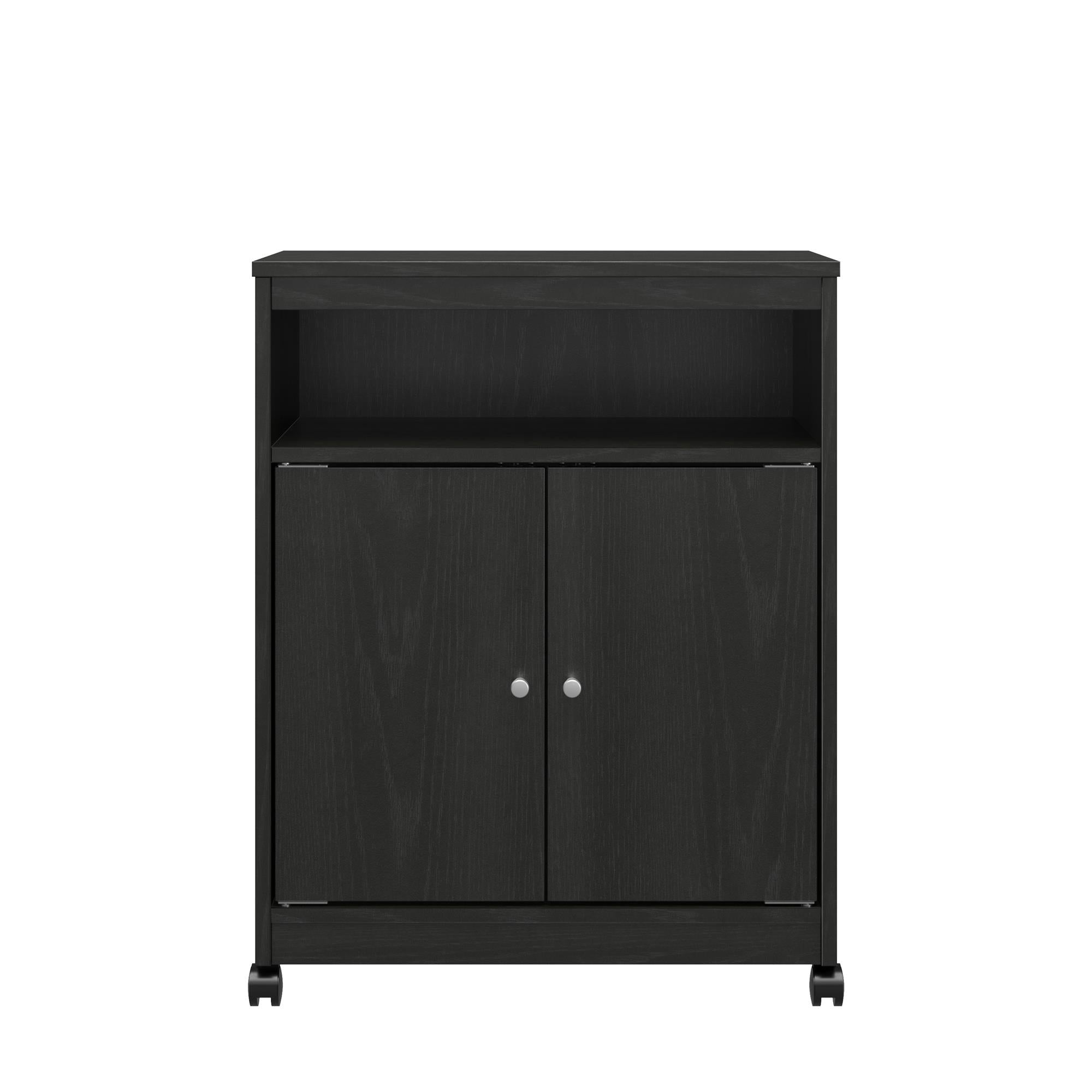 Ameriwood Home Landry Kitchen Microwave Cart - Black Oak