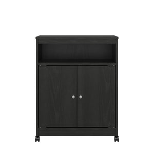 Ameriwood Home Landry Kitchen Microwave Cart - Black Oak
