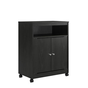Ameriwood Home Landry Kitchen Microwave Cart - Black Oak