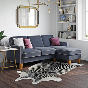 Novogratz Bowen Sectional Sofa - Blue