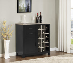 Ameriwood Home Carver Bar Cabinet - Black