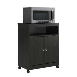 Ameriwood Home Landry Kitchen Microwave Cart - Black Oak