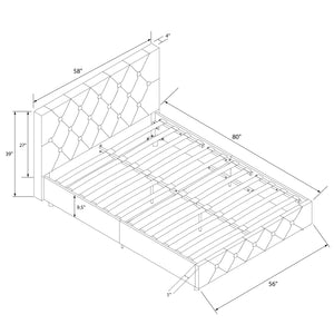 DHP Dakota Upholstered Bed Frame - White Faux leather - Full