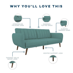 Novogratz Brittany Futon Sofa Bed - Teal