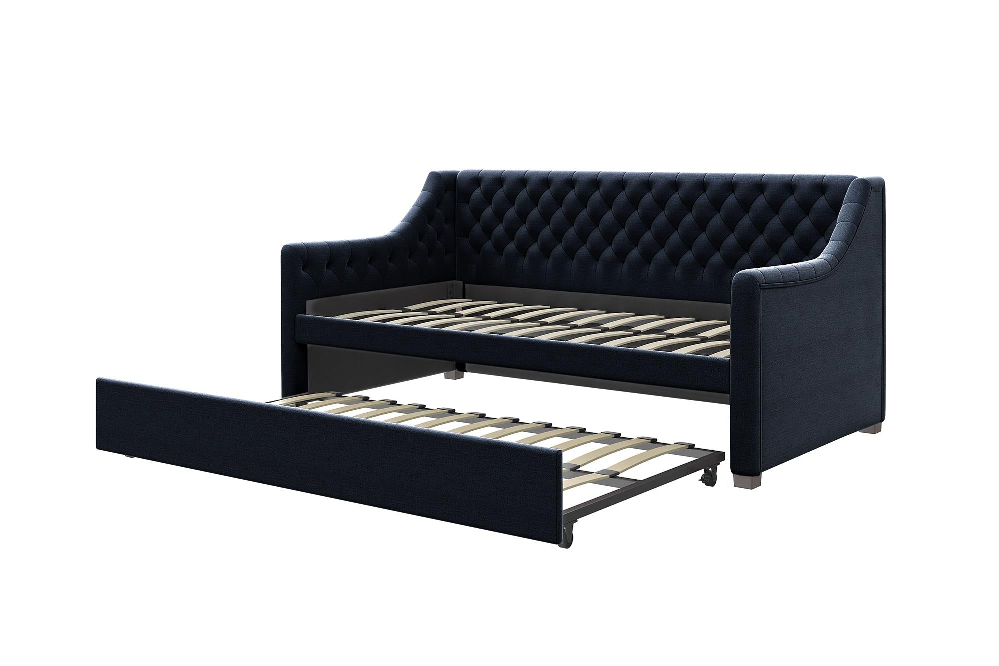 Max & Finn Ambrosia Upholstered Daybed and Trundle - Blue - Twin