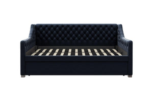 Max & Finn Ambrosia Upholstered Daybed and Trundle - Blue - Twin