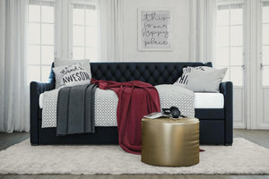 Max & Finn Ambrosia Upholstered Daybed and Trundle - Blue - Twin