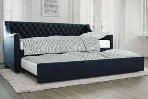 Max & Finn Ambrosia Upholstered Daybed and Trundle - Blue - Twin