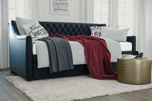 Max & Finn Ambrosia Upholstered Daybed and Trundle - Blue - Twin