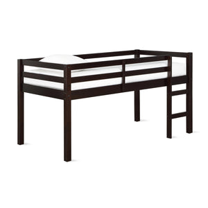 DHP Milton Kids' Low Wood Loft Bed - Espresso