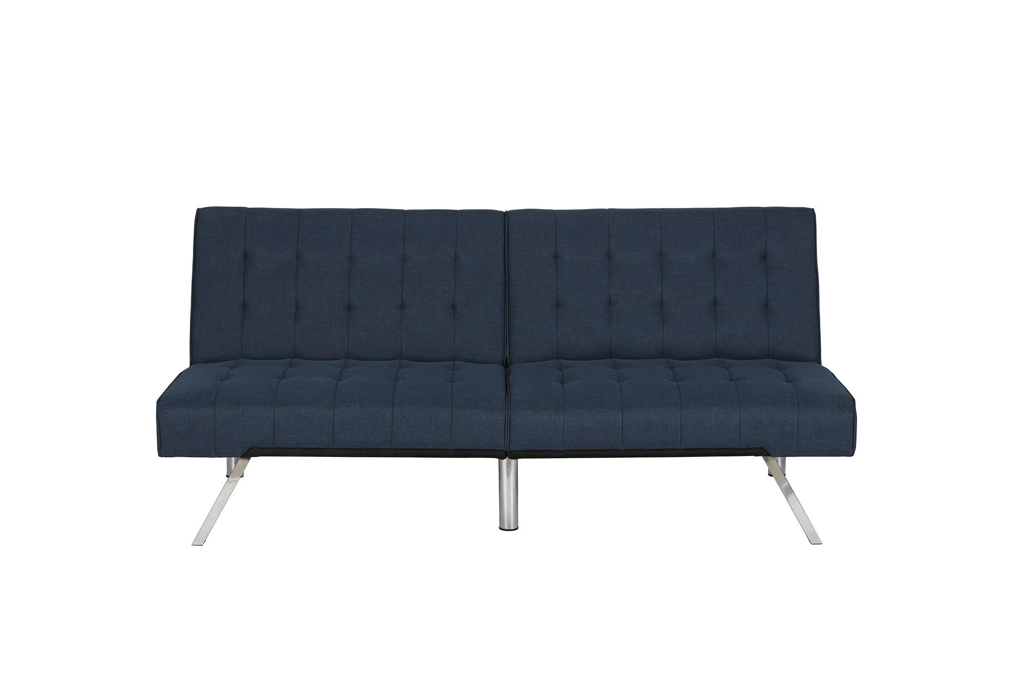DHP Emily Armless Futon Sofa Bed - Navy