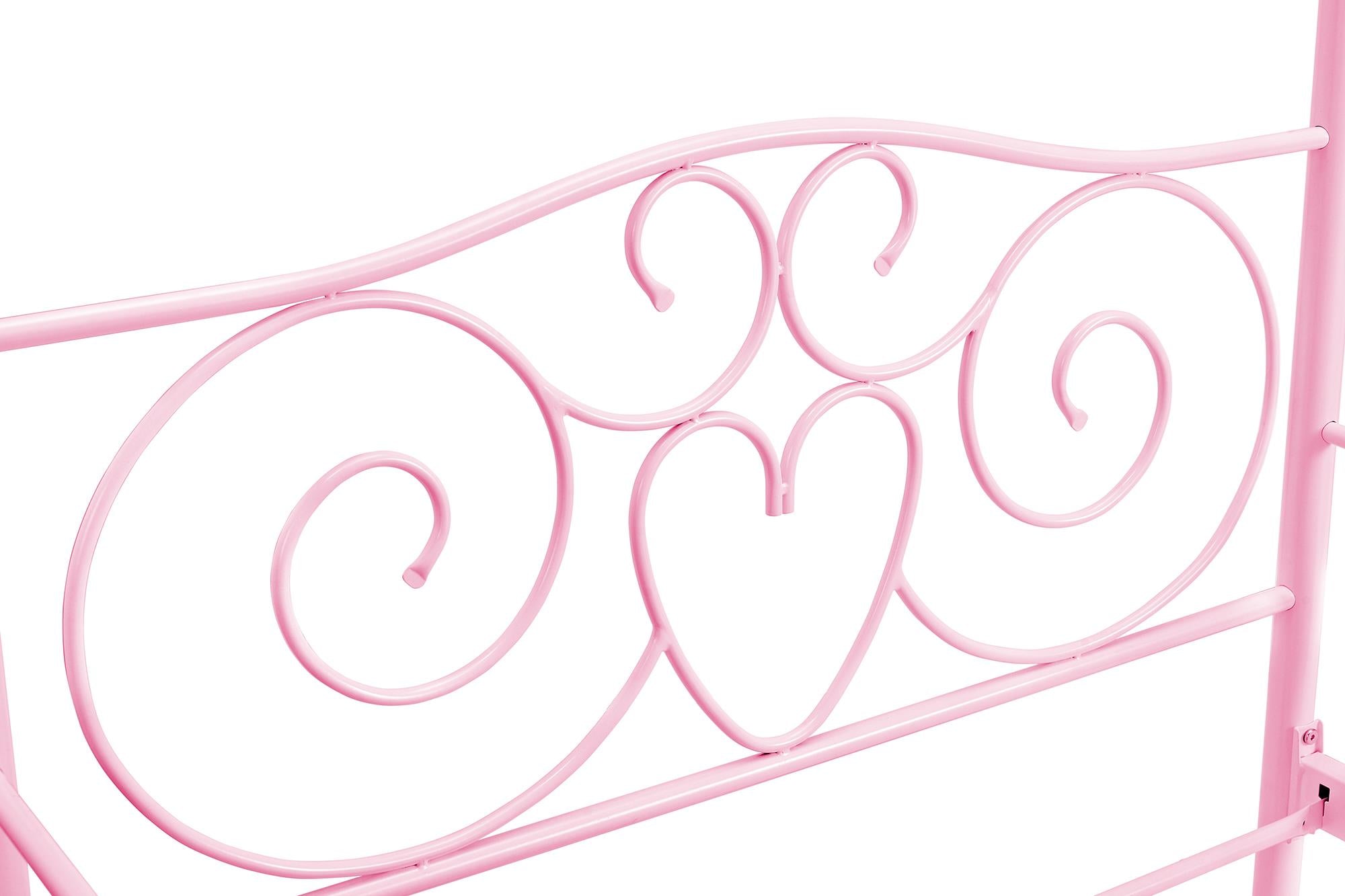 DHP Canopy Metal Bed - Pink - Twin