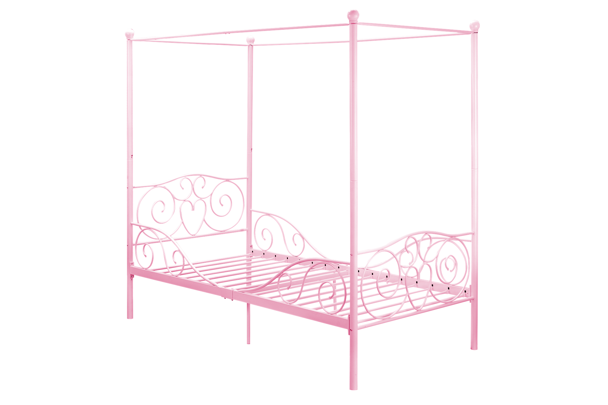 DHP Canopy Metal Bed - Pink - Twin